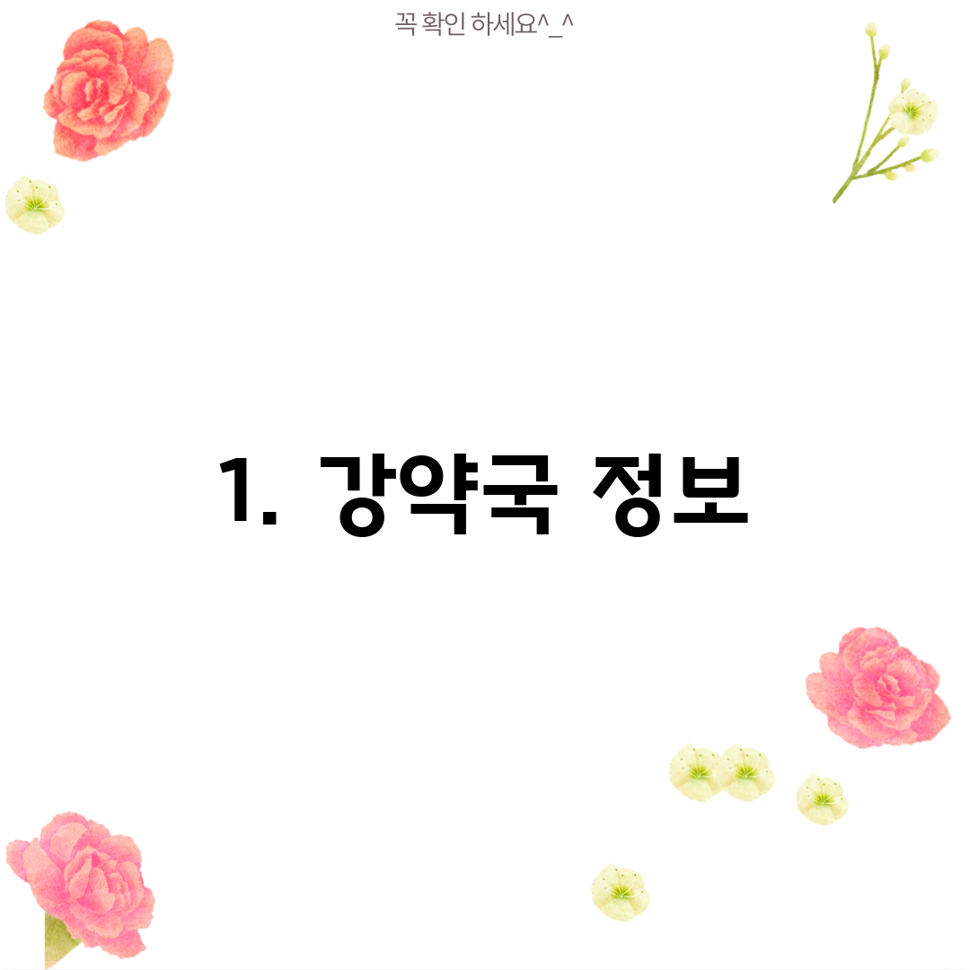 1. 강약국 정보