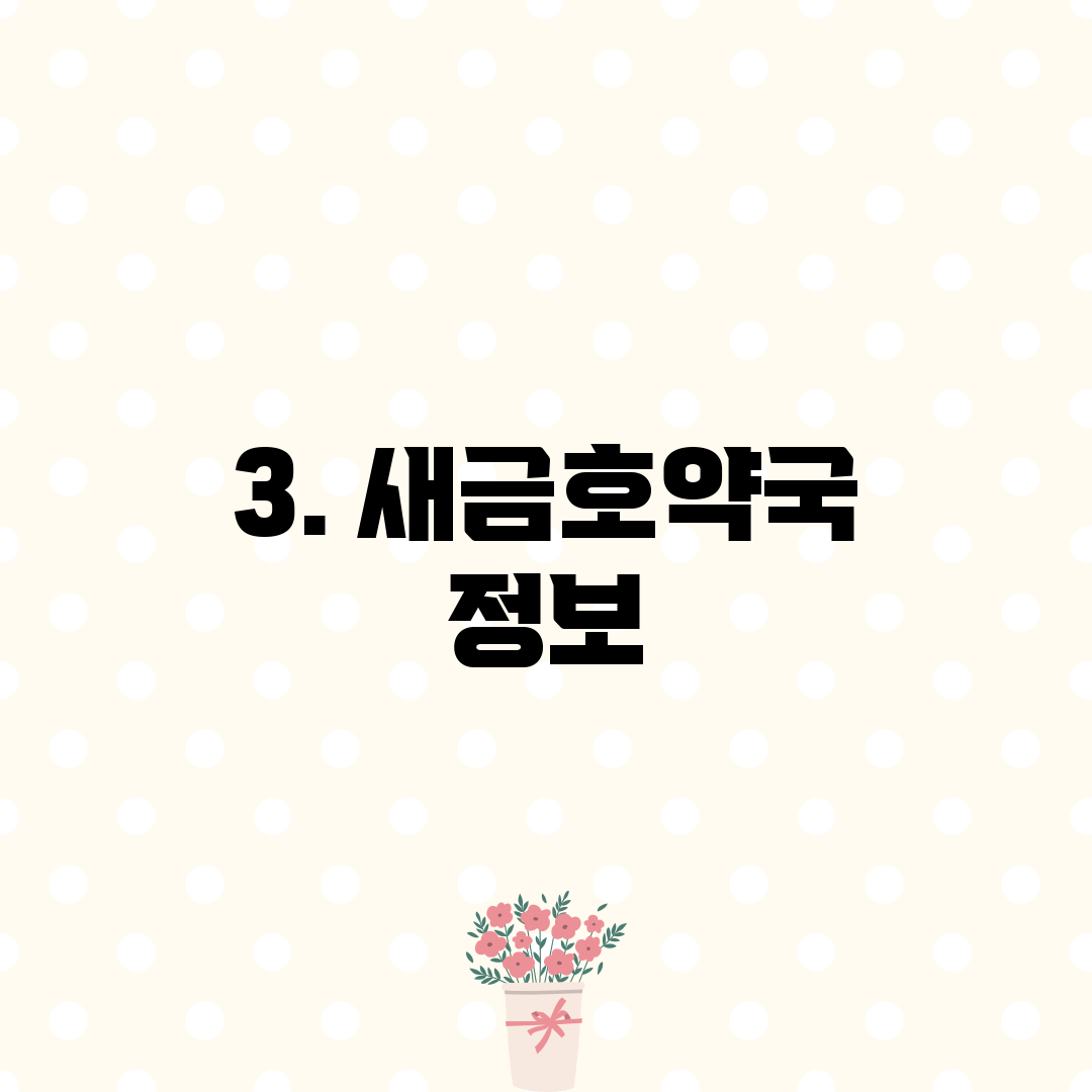 3. 새금호약국 정보