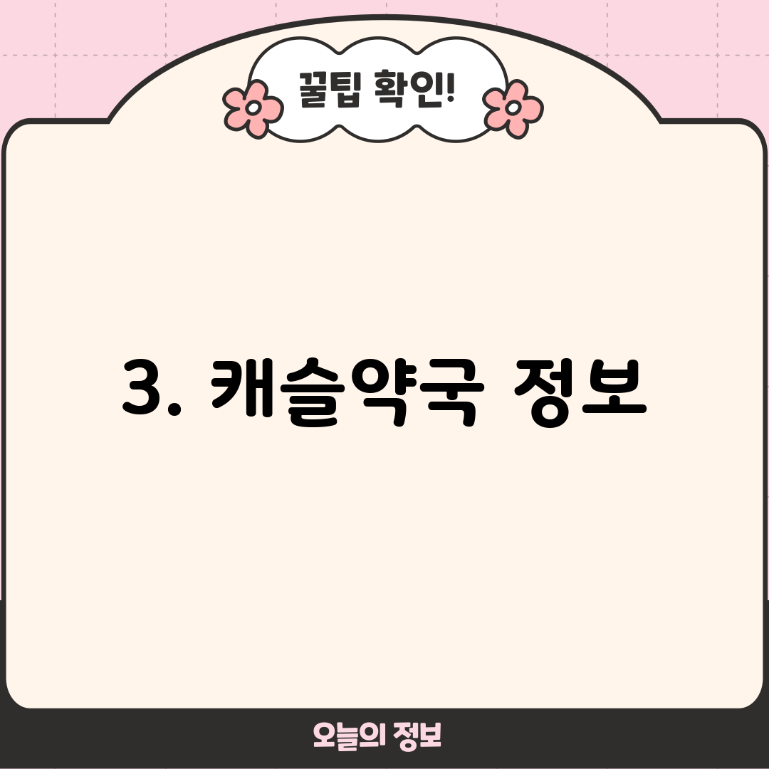3. 캐슬약국 정보
