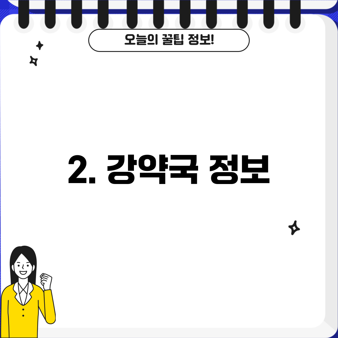 2. 강약국 정보