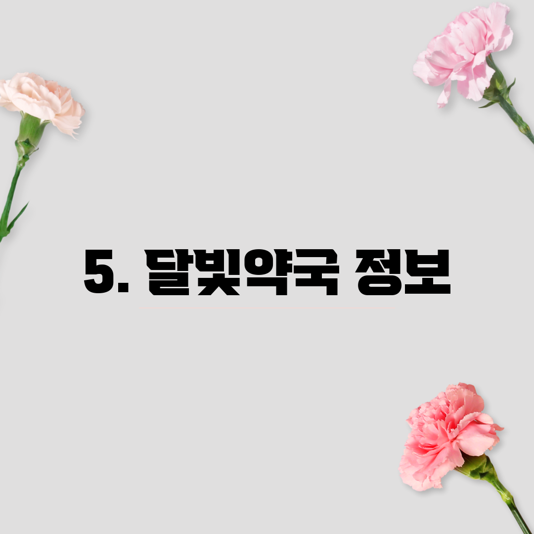 5. 달빛약국 정보