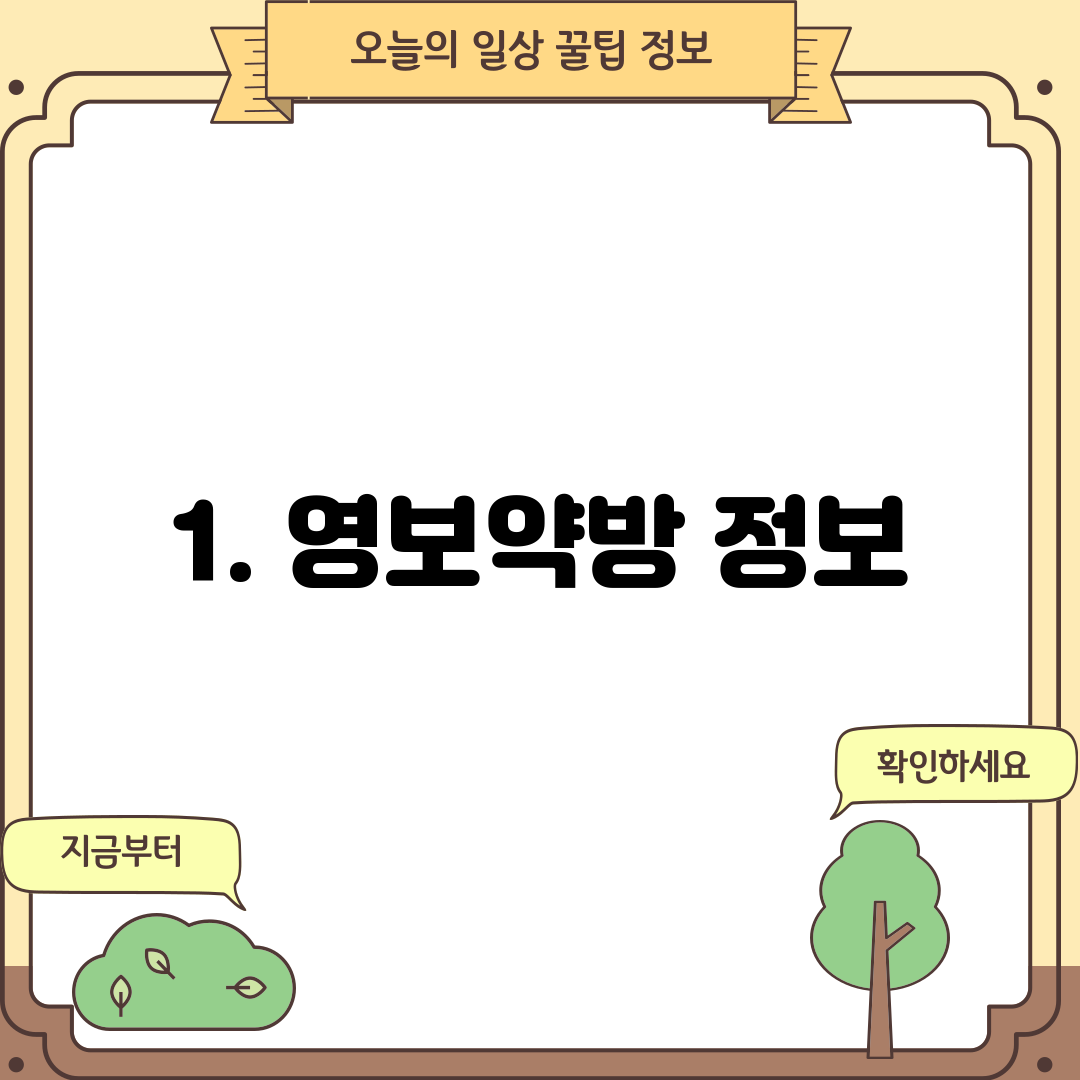 1. 영보약방 정보