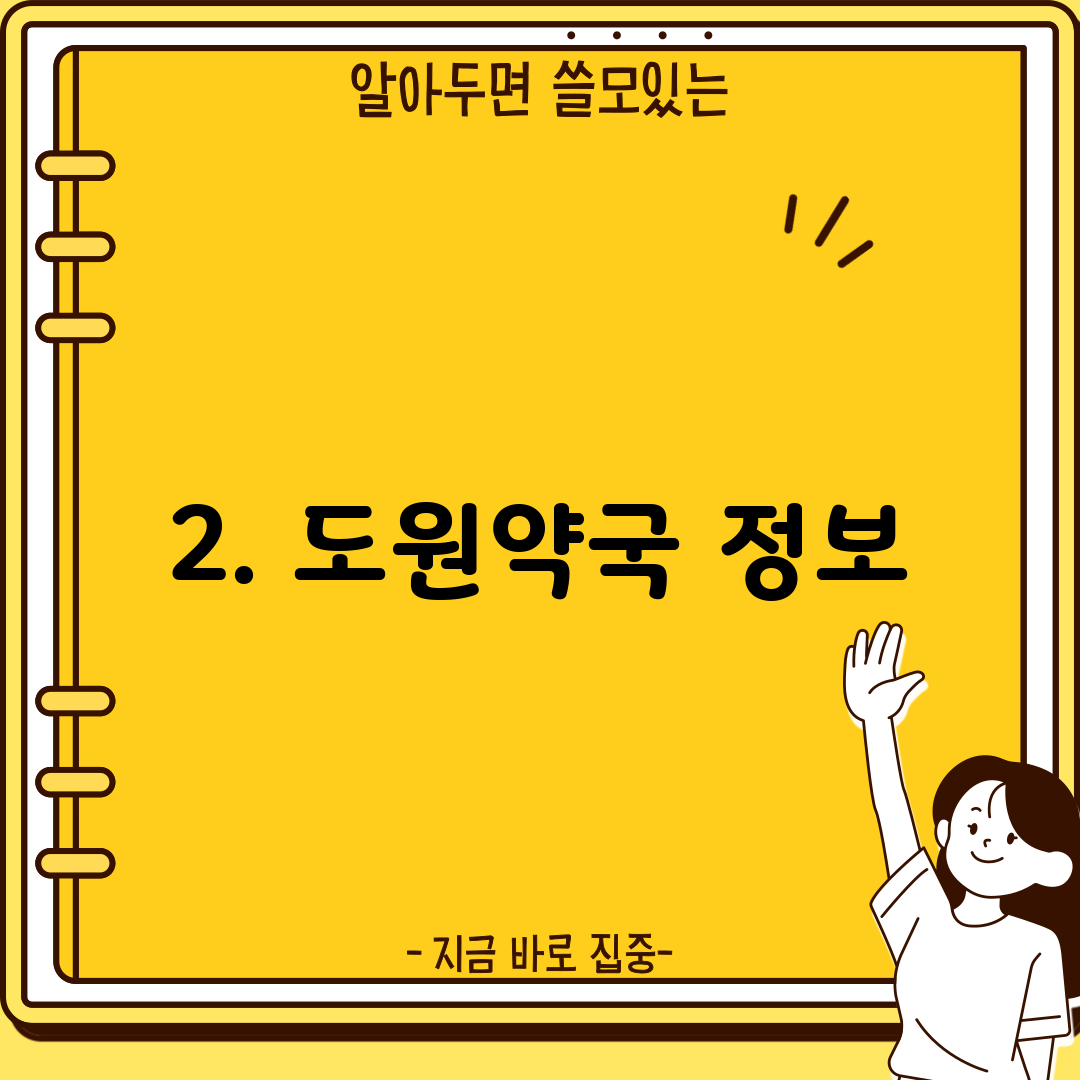 2. 도원약국 정보