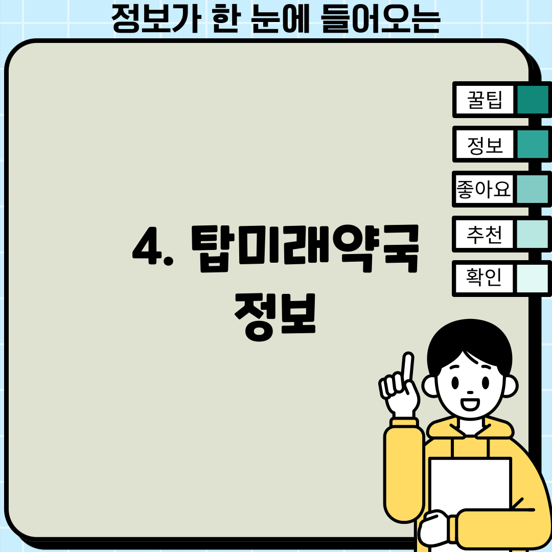 4. 탑미래약국 정보