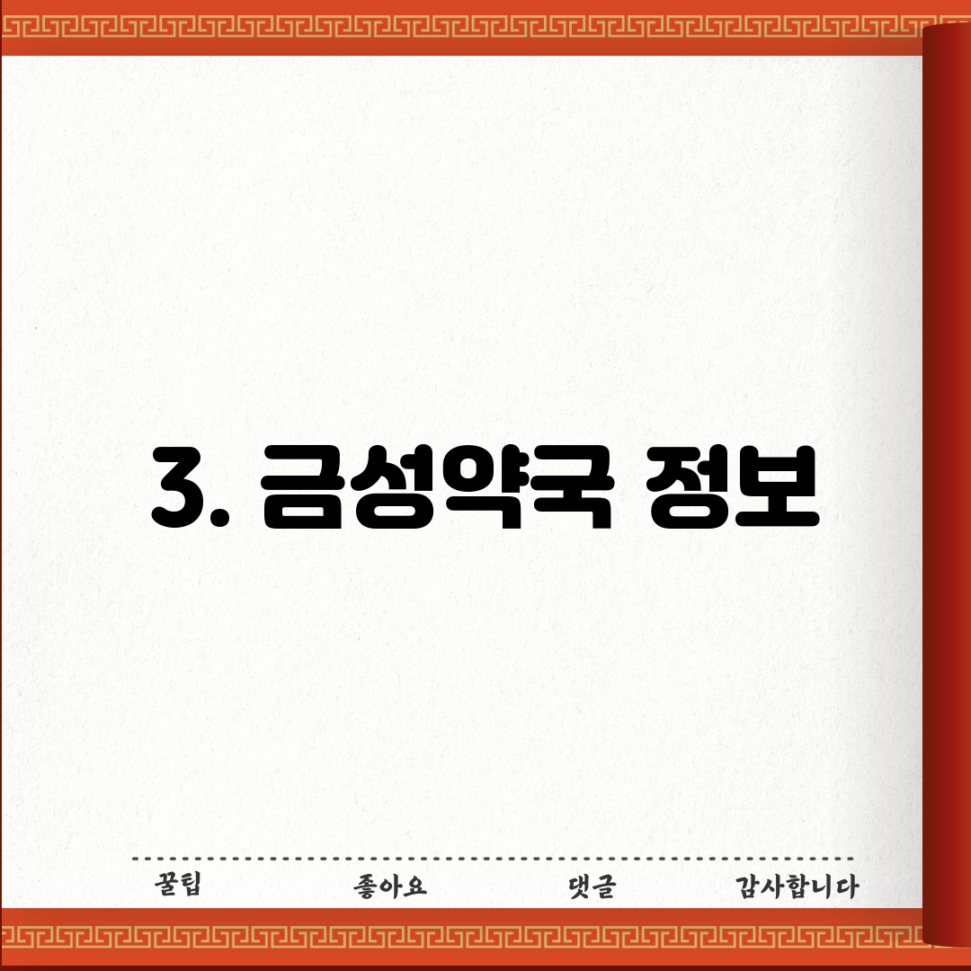 3. 금성약국 정보