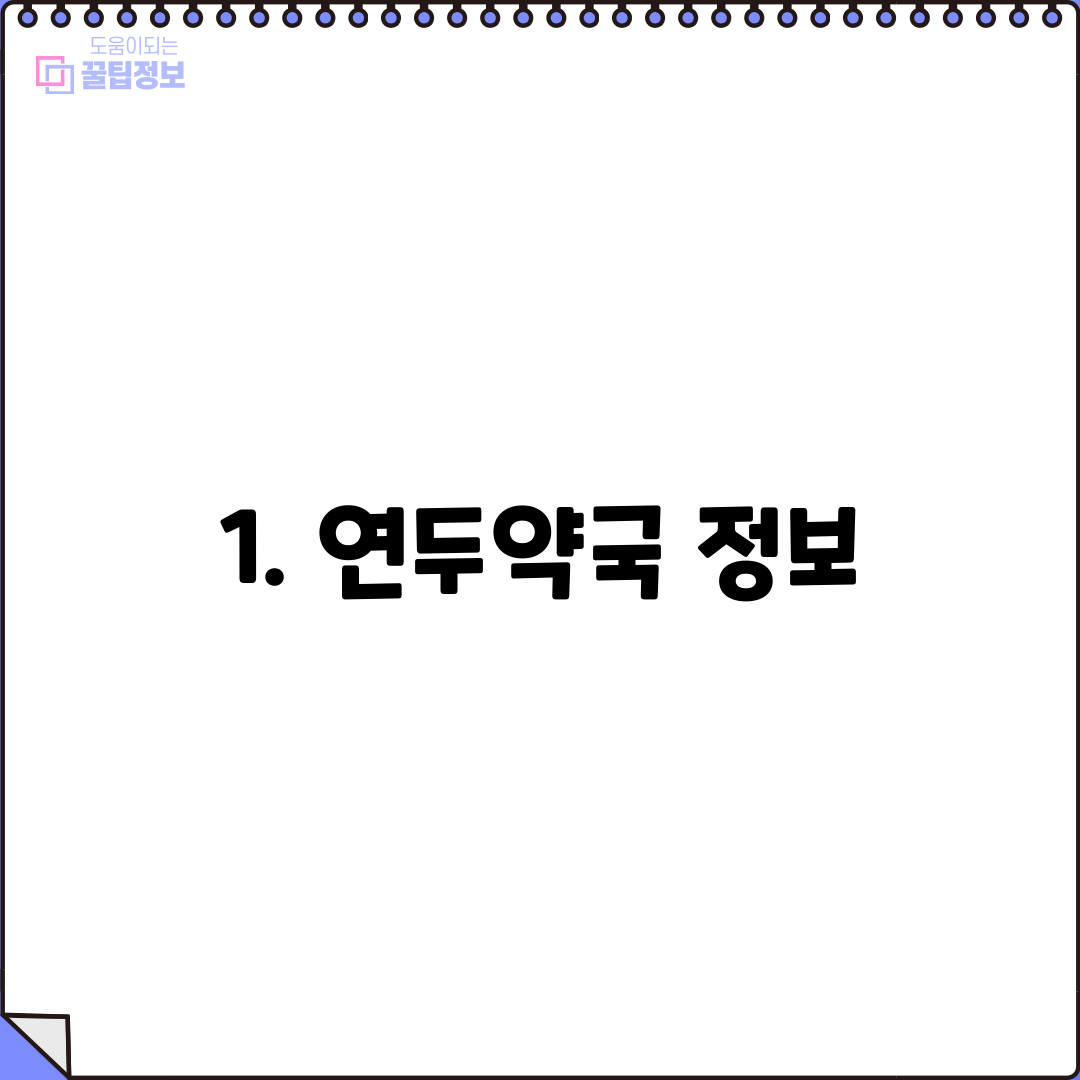 1. 연두약국 정보