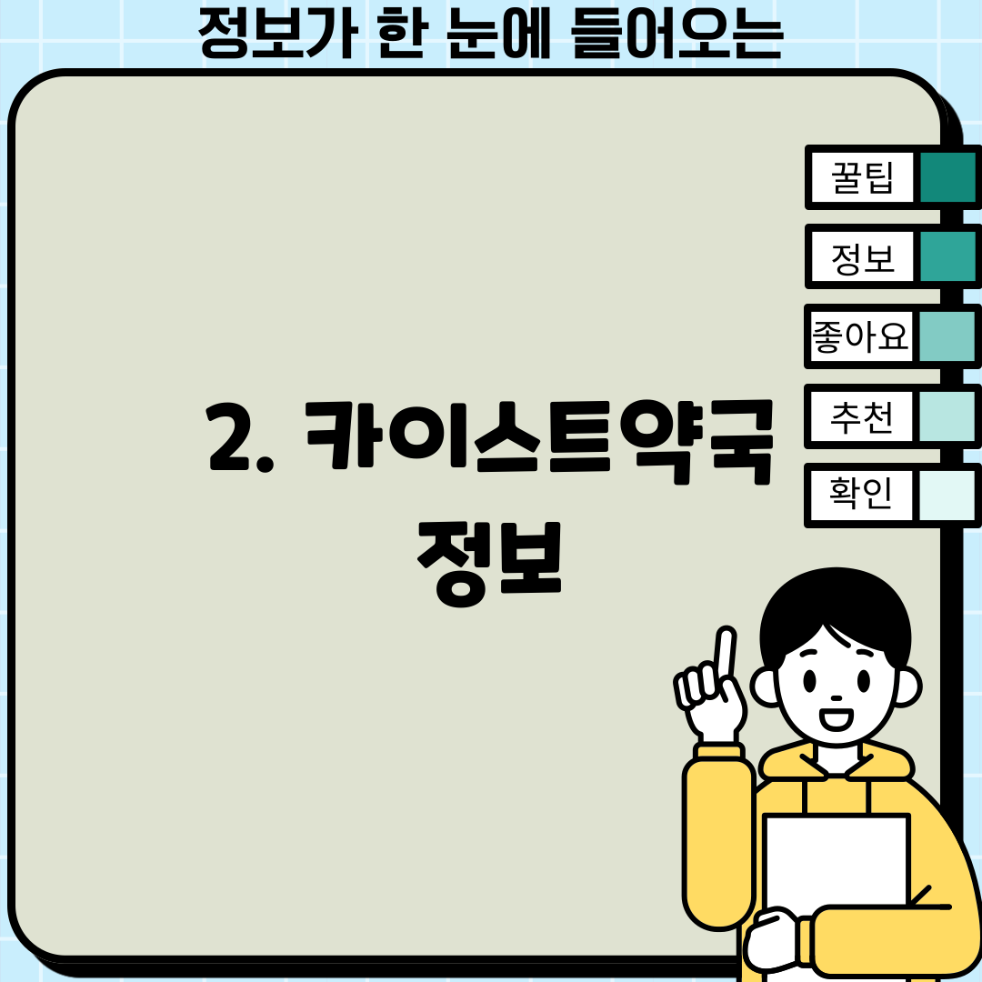 2. 카이스트약국 정보