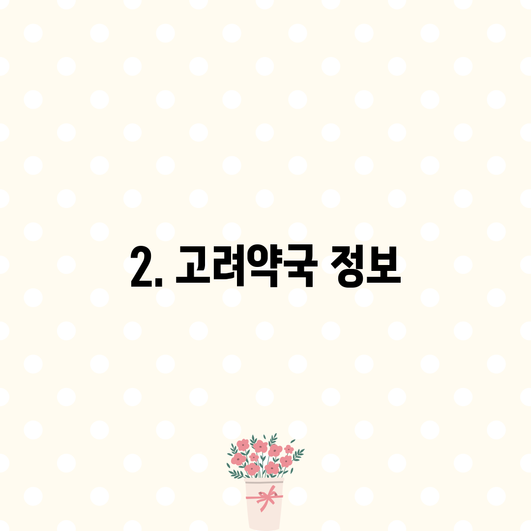 2. 고려약국 정보
