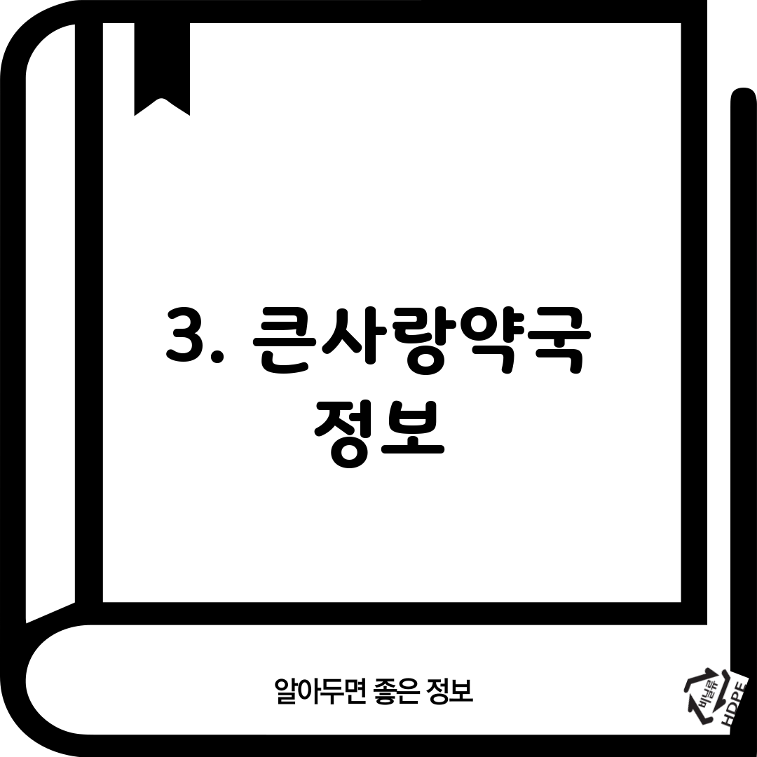3. 큰사랑약국 정보