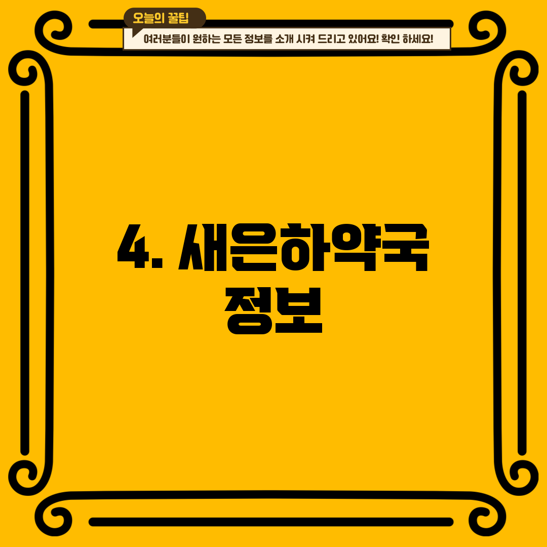 4. 새은하약국 정보