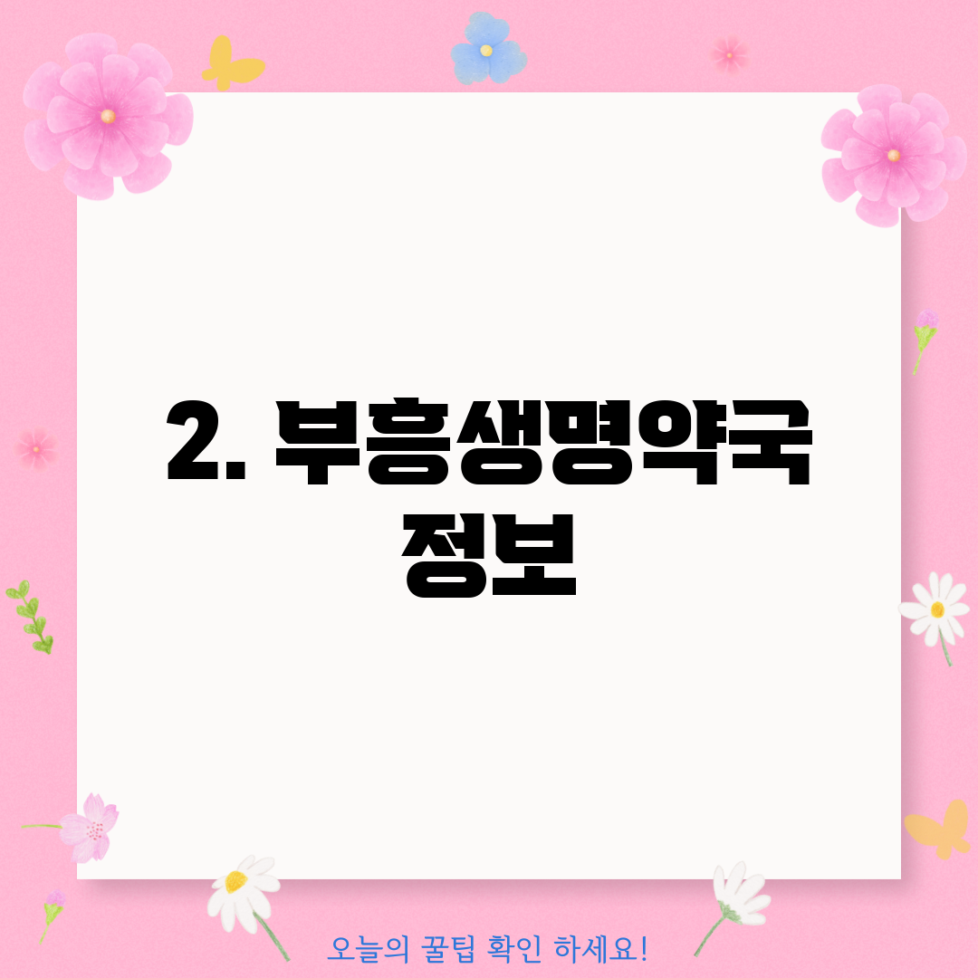 2. 부흥생명약국 정보