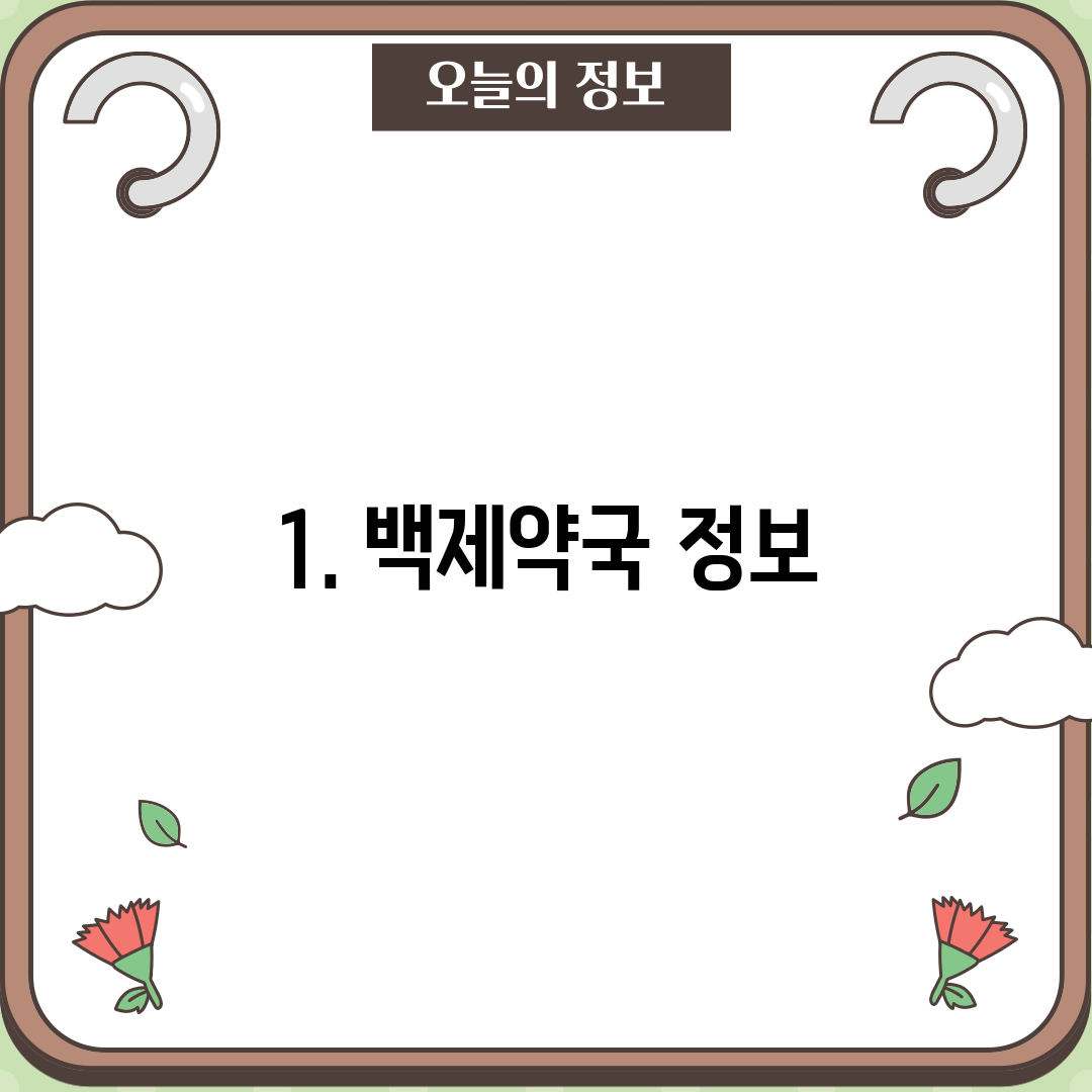 1. 백제약국 정보