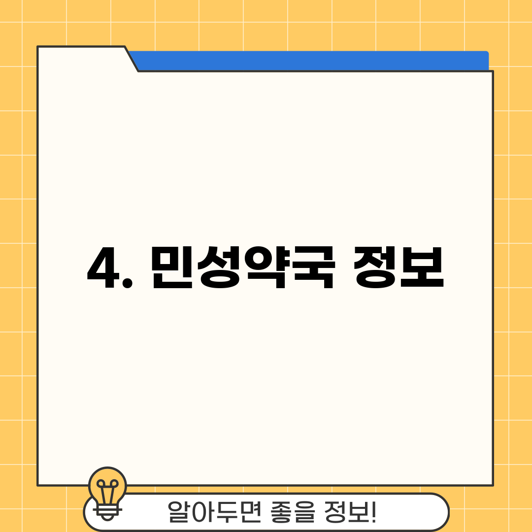 4. 민성약국 정보