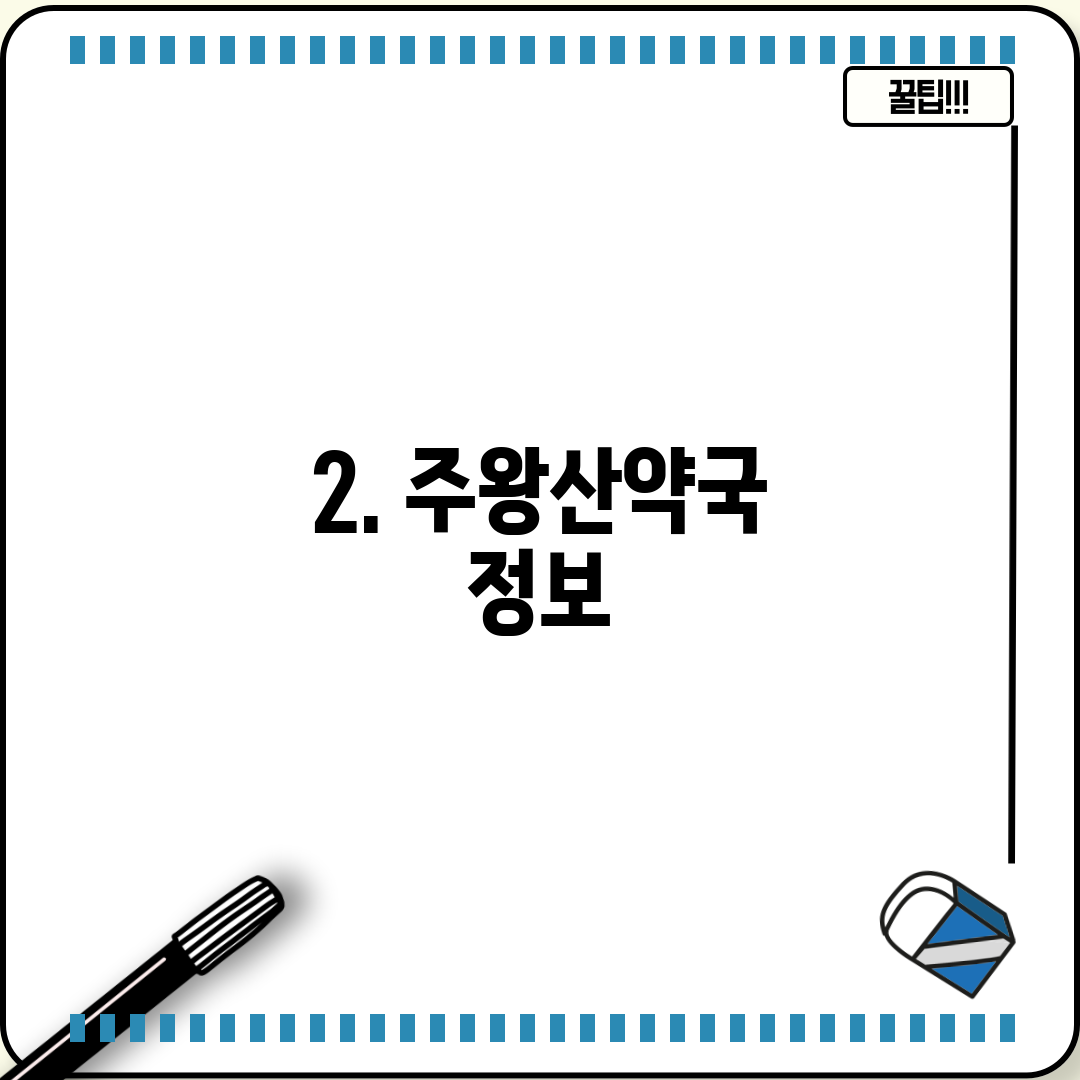 2. 주왕산약국 정보