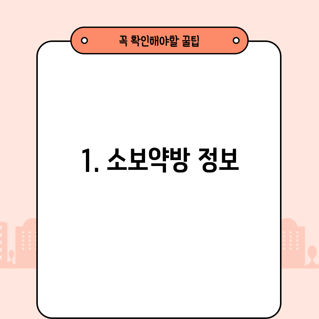 1. 소보약방 정보