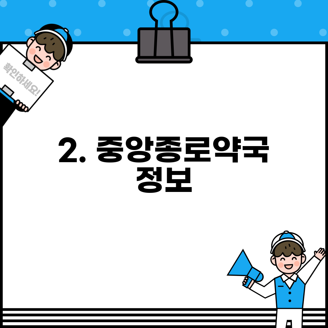 2. 중앙종로약국 정보