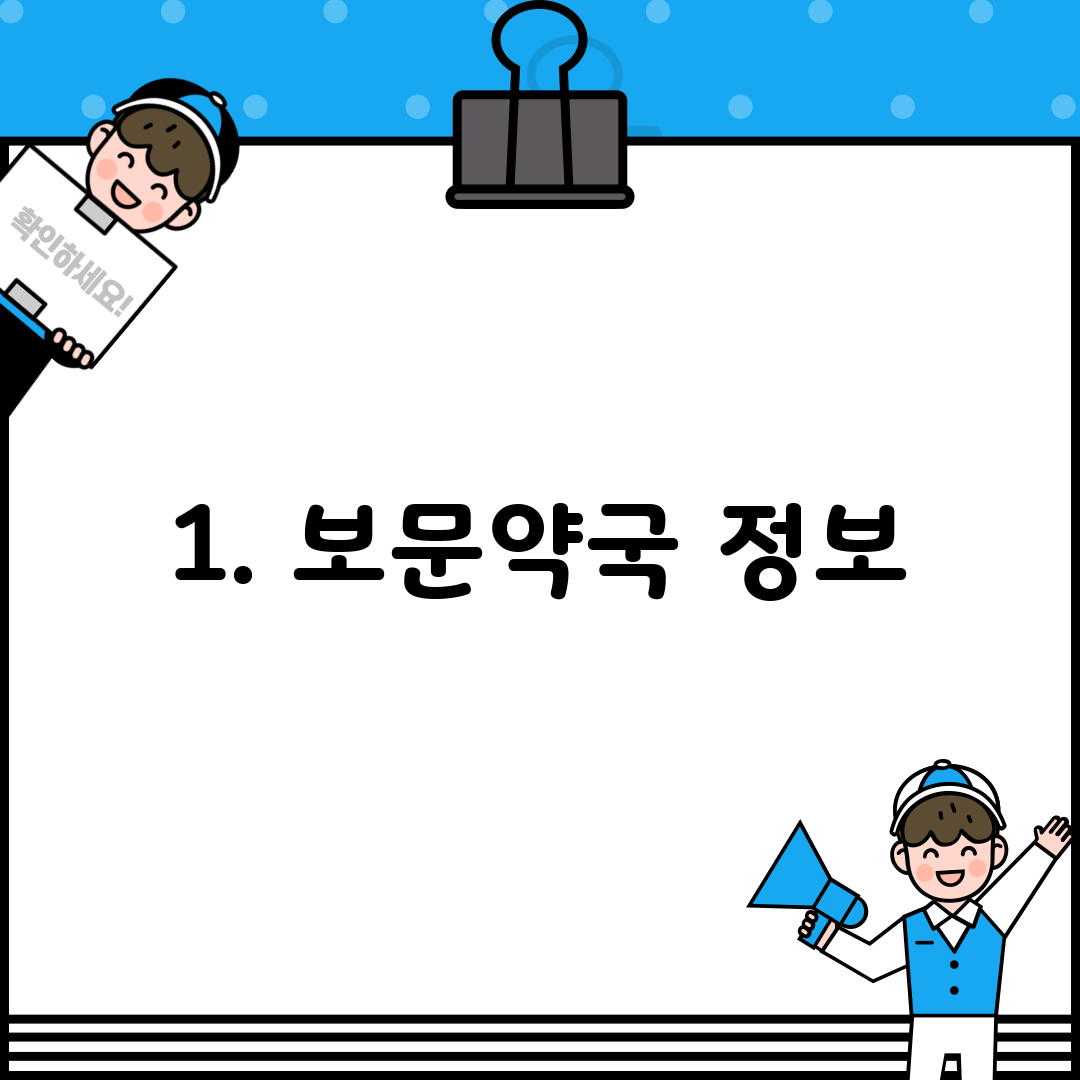 1. 보문약국 정보