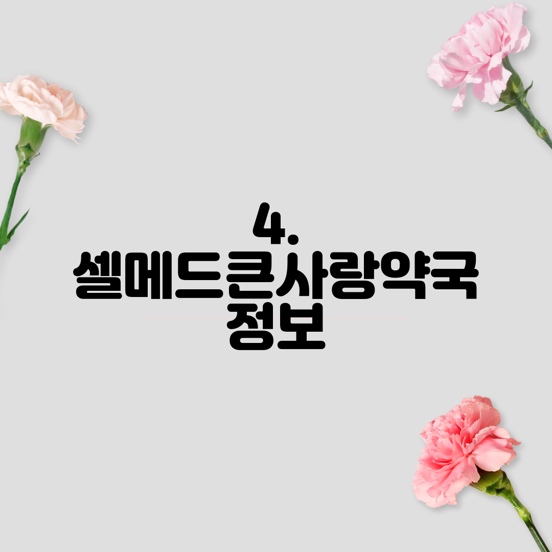 4. 셀메드큰사랑약국 정보