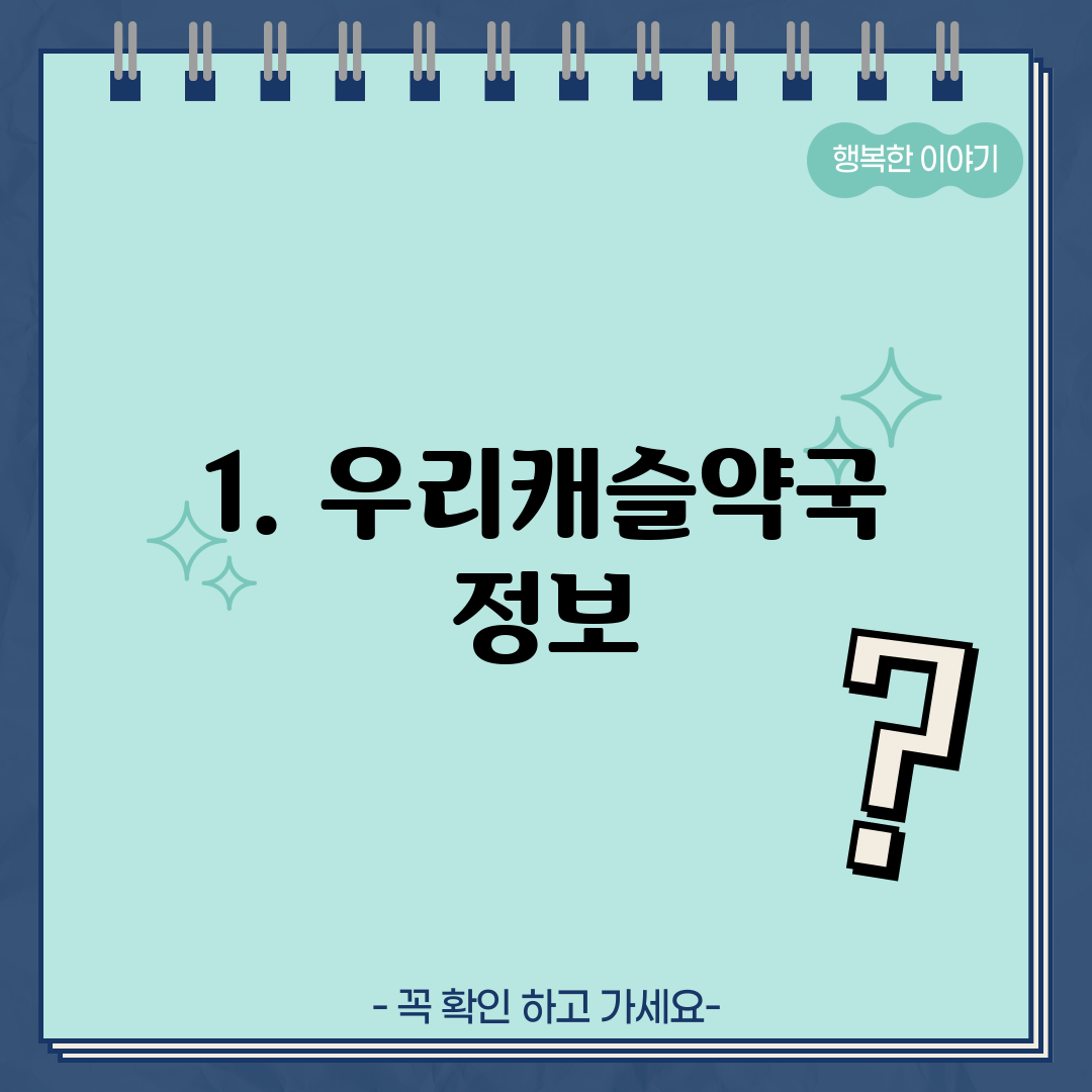 1. 우리캐슬약국 정보