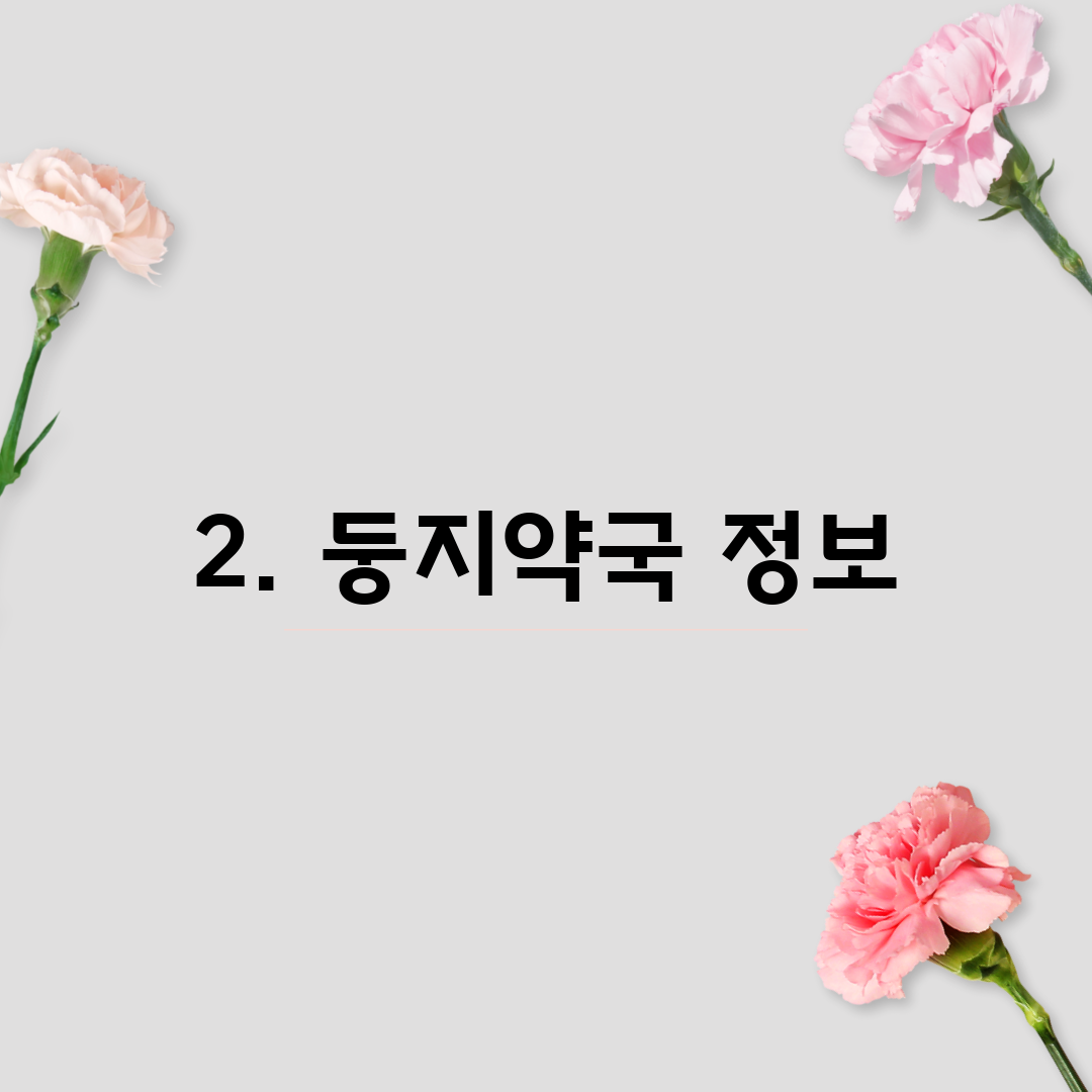 2. 둥지약국 정보
