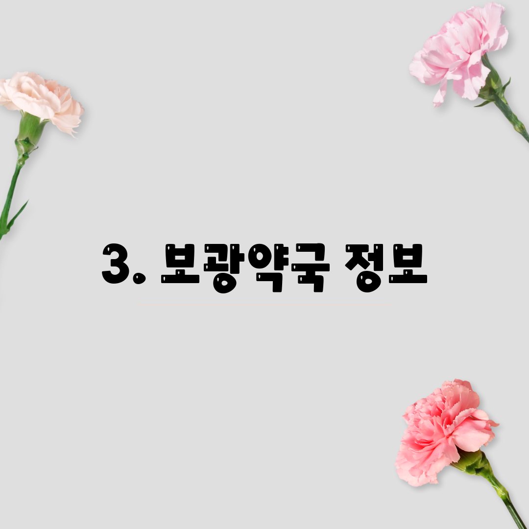 3. 보광약국 정보