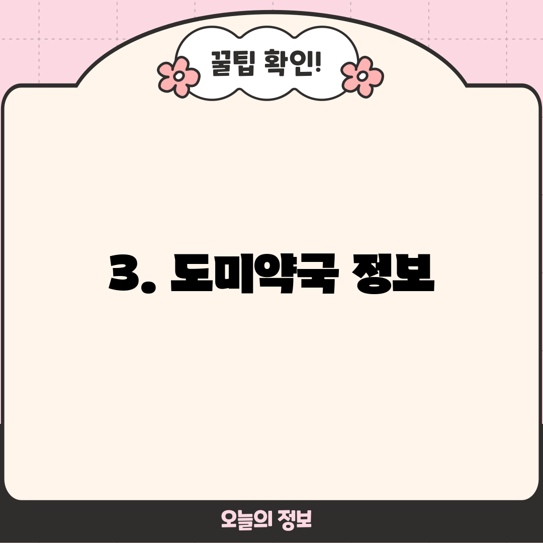 3. 도미약국 정보