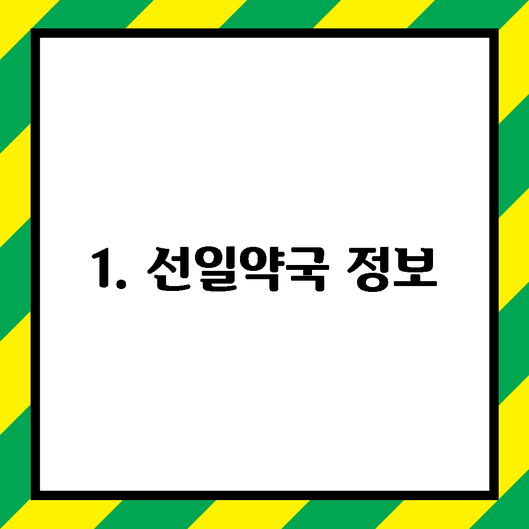 1. 선일약국 정보