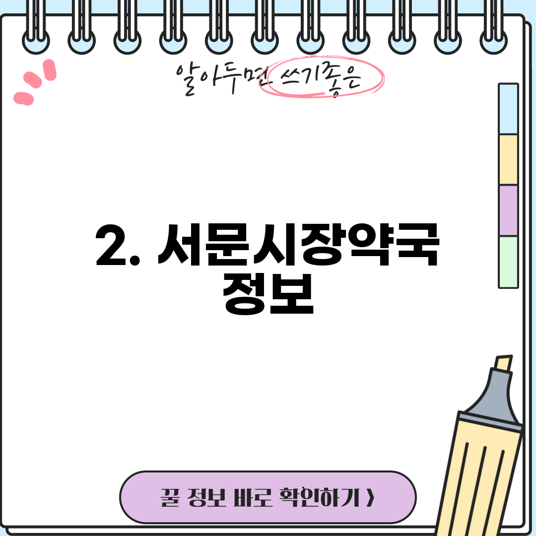 2. 서문시장약국 정보