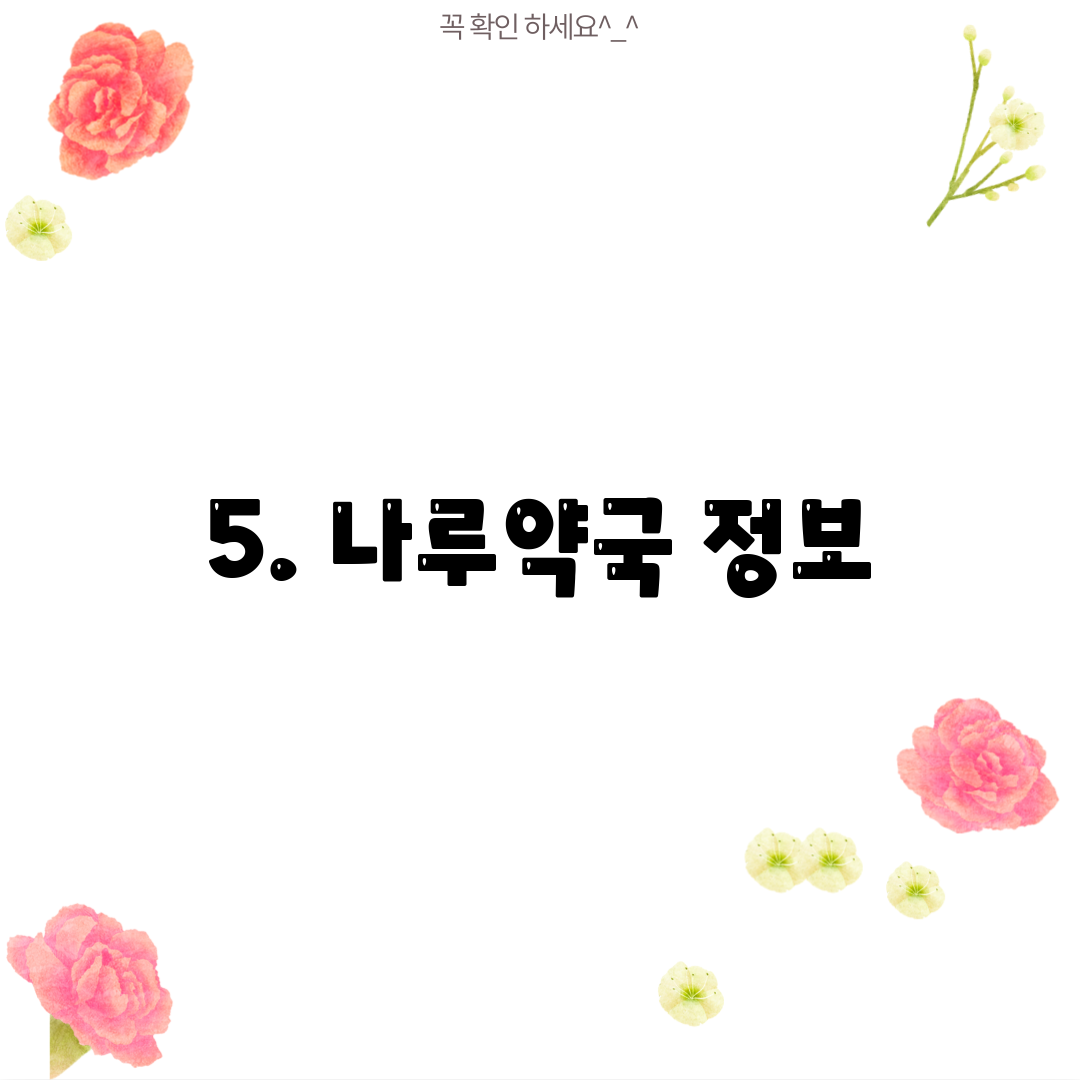 5. 나루약국 정보