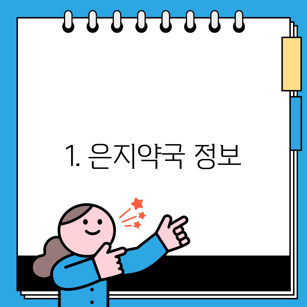 1. 은지약국 정보
