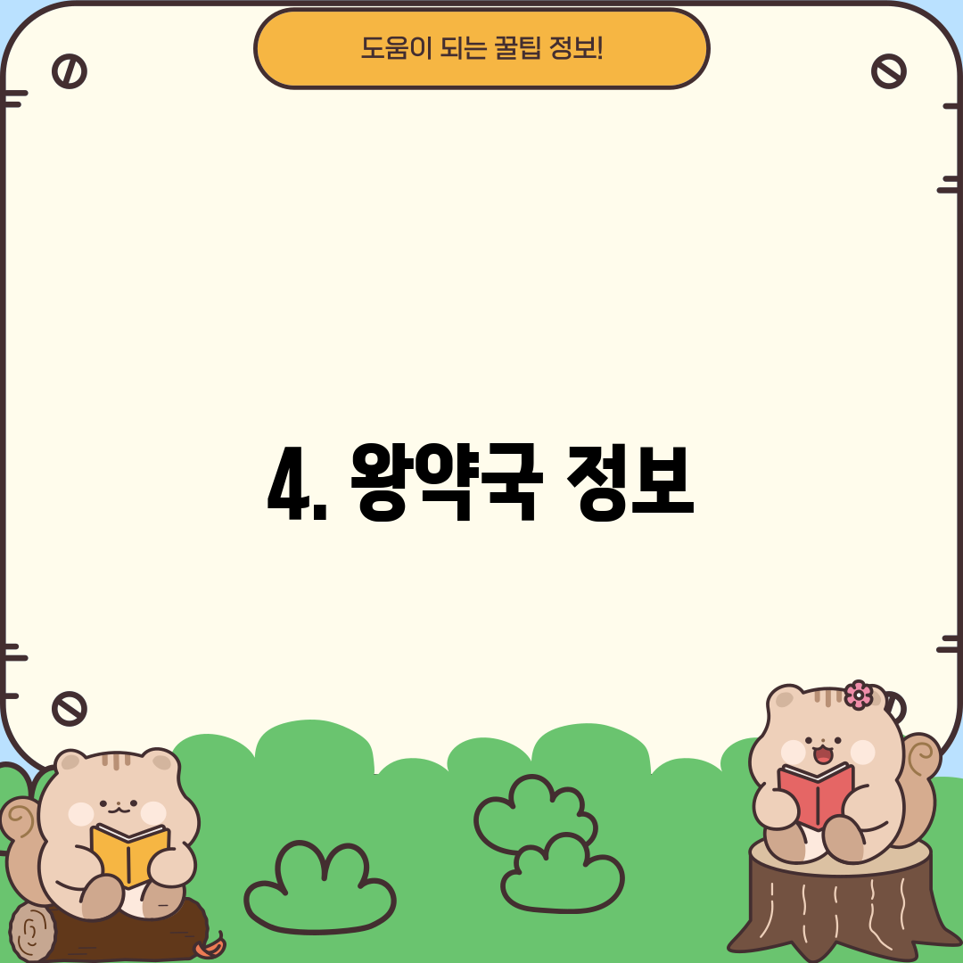 4. 왕약국 정보