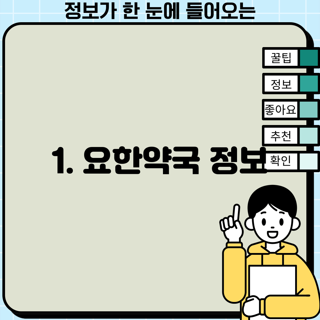 1. 요한약국 정보
