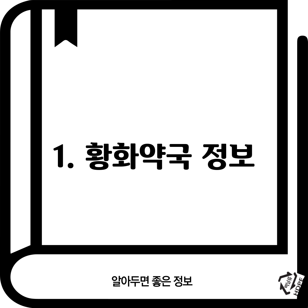 1. 황화약국 정보