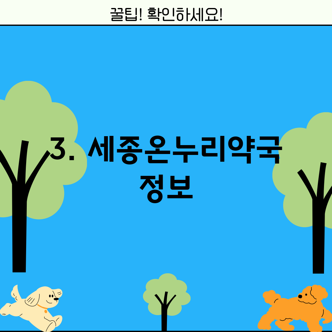 3. 세종온누리약국 정보