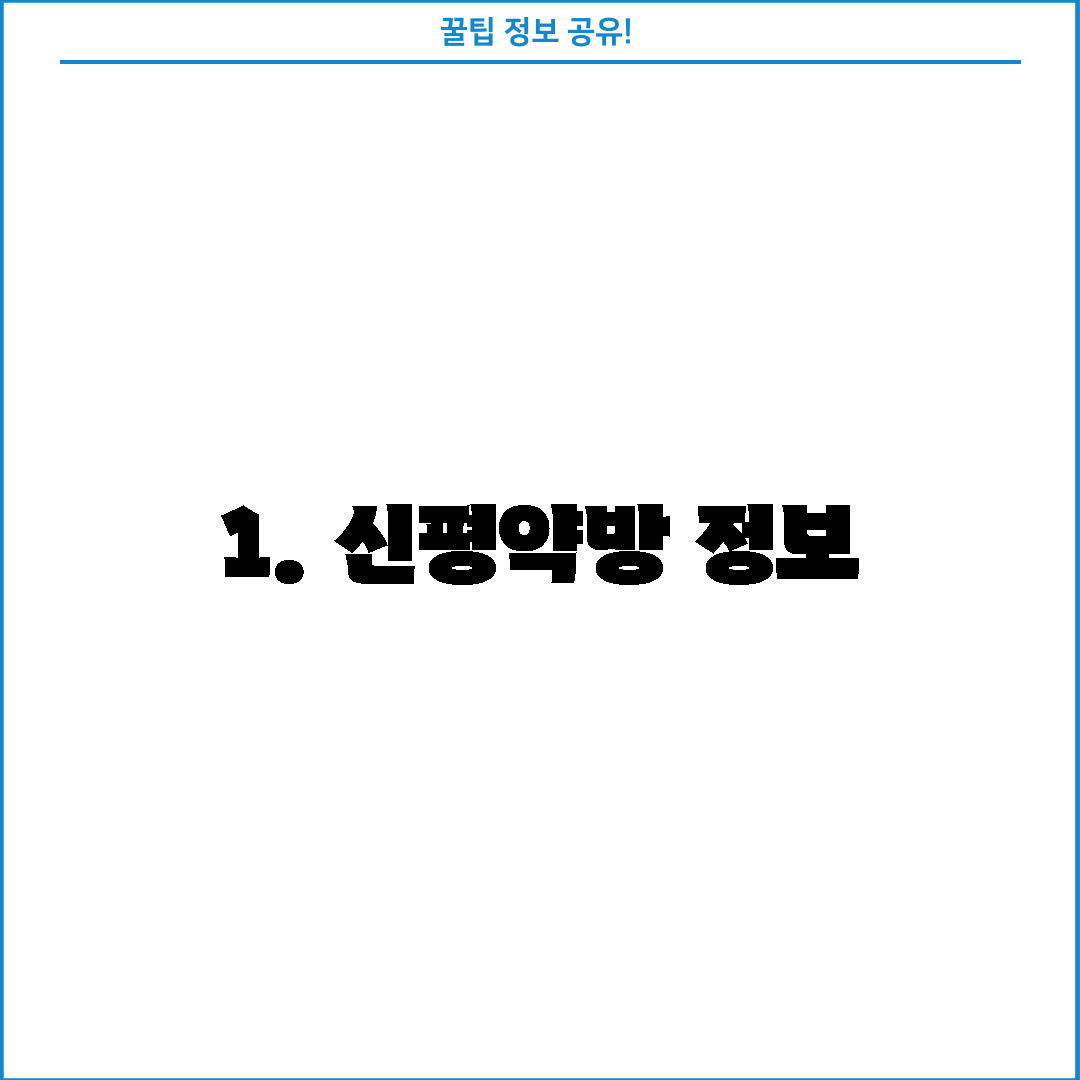 1. 신평약방 정보