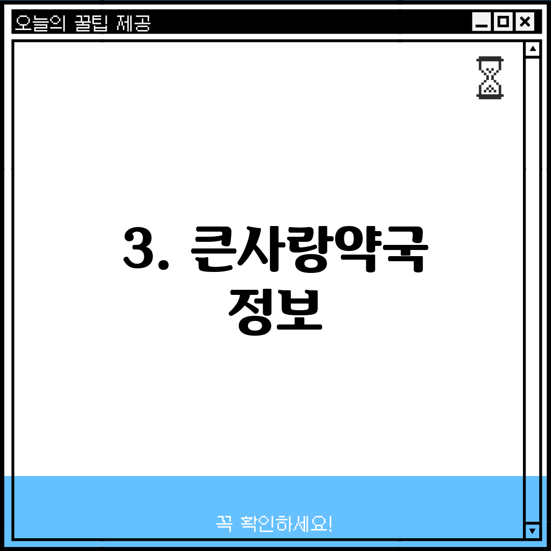 3. 큰사랑약국 정보