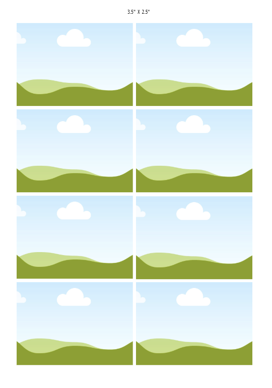 Eight-card drag-and-drop customer delivery template