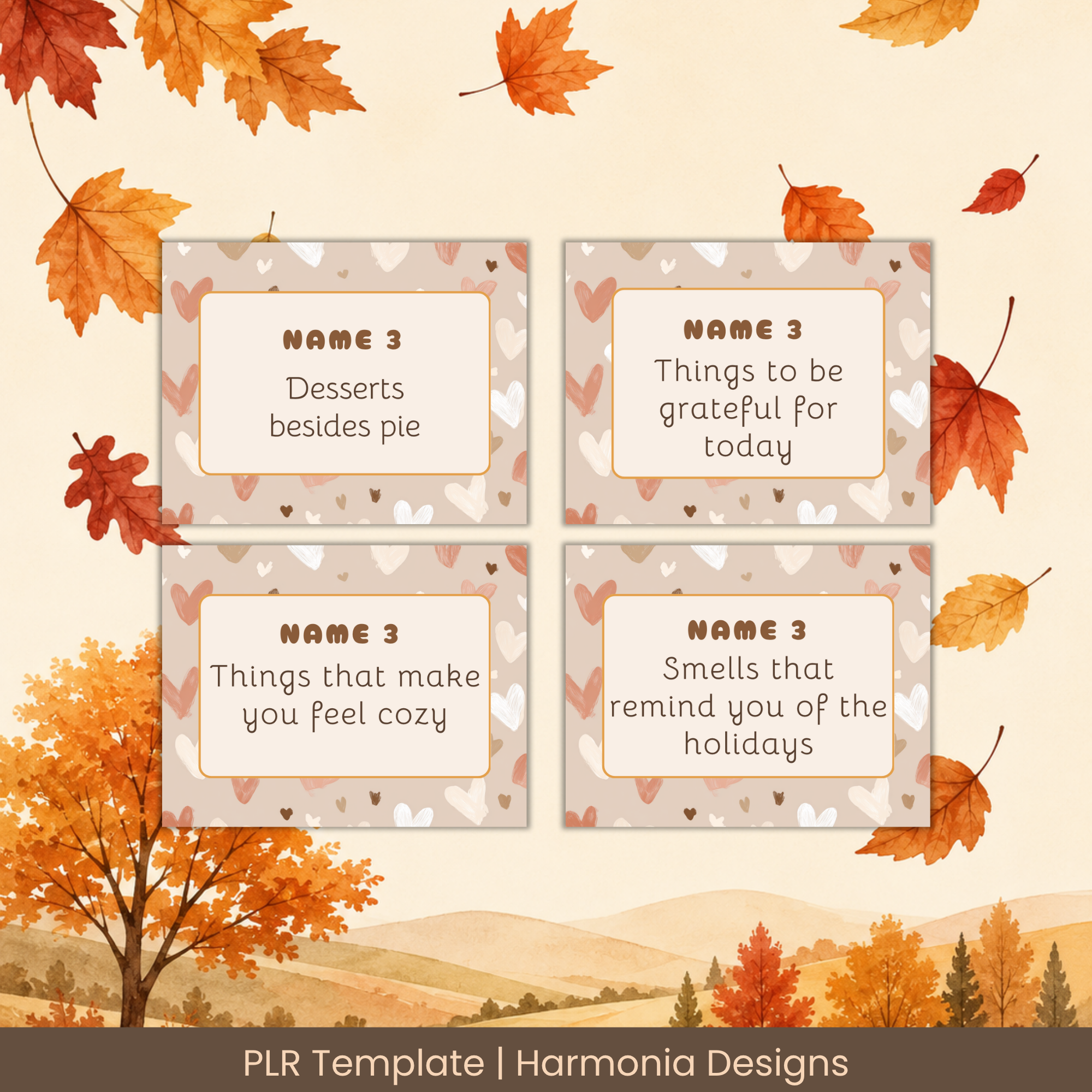 Thanksgiving 3 in 5 card design preview