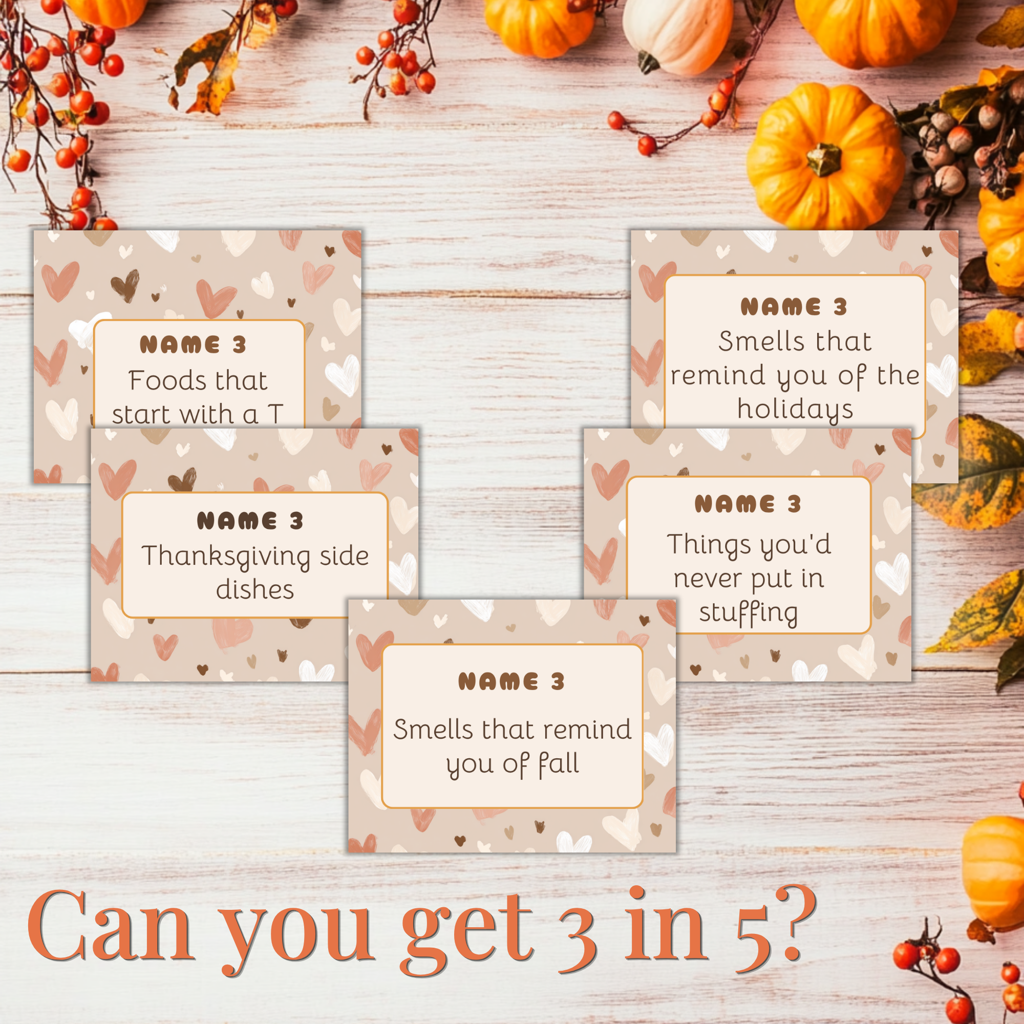 Family-friendly game prompt cards