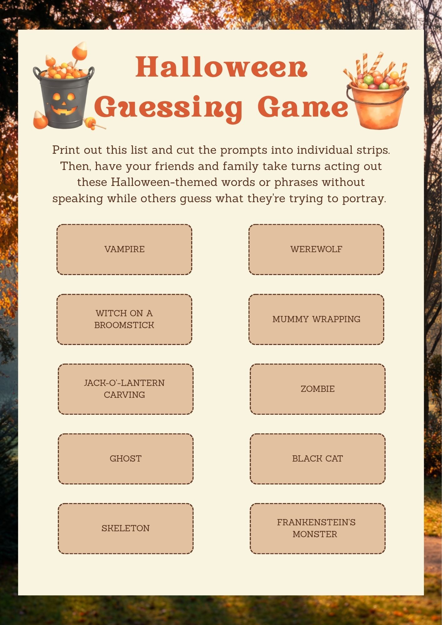 Fall Family Fun Pack template preview