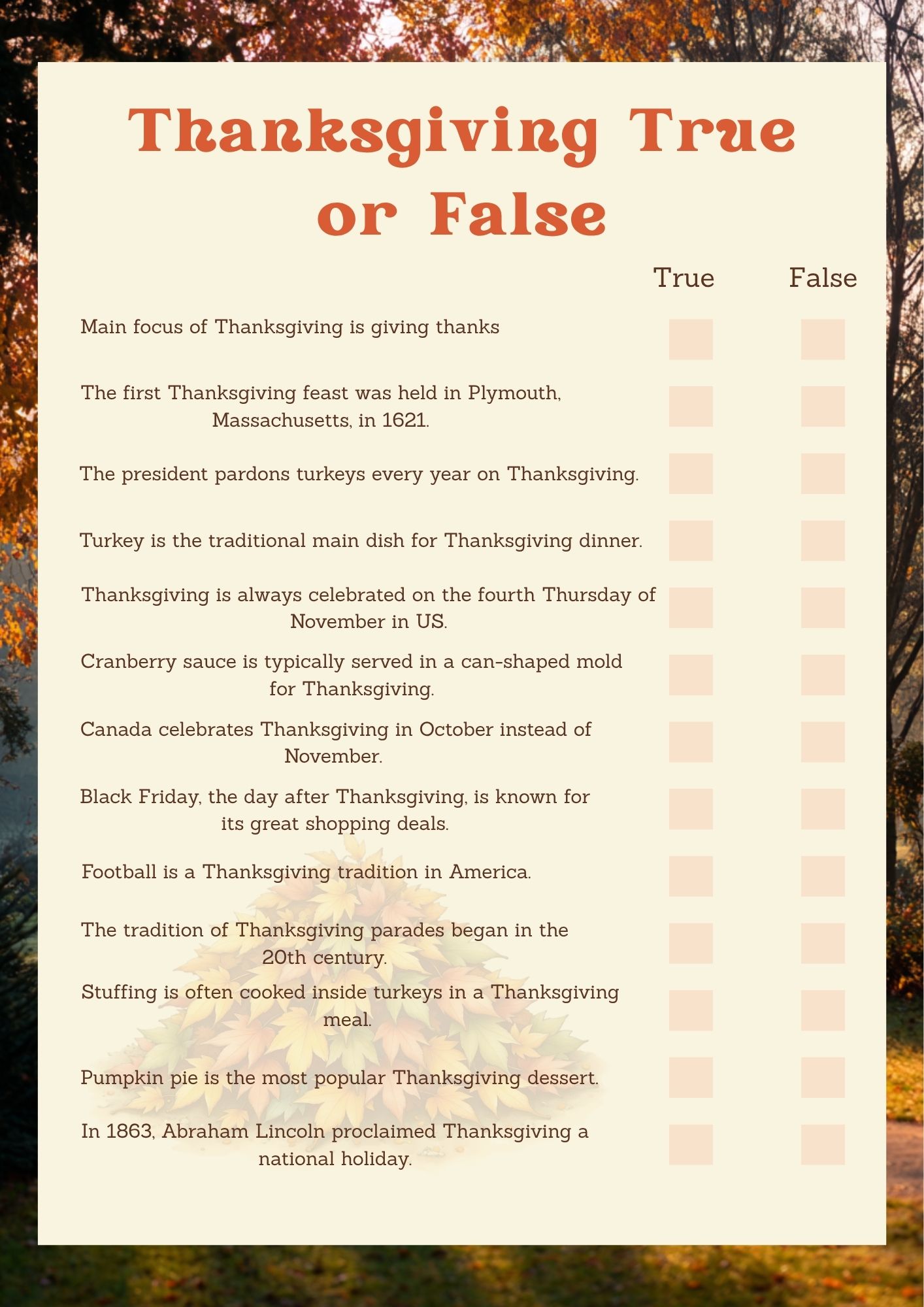 Fall Family Fun Pack template preview