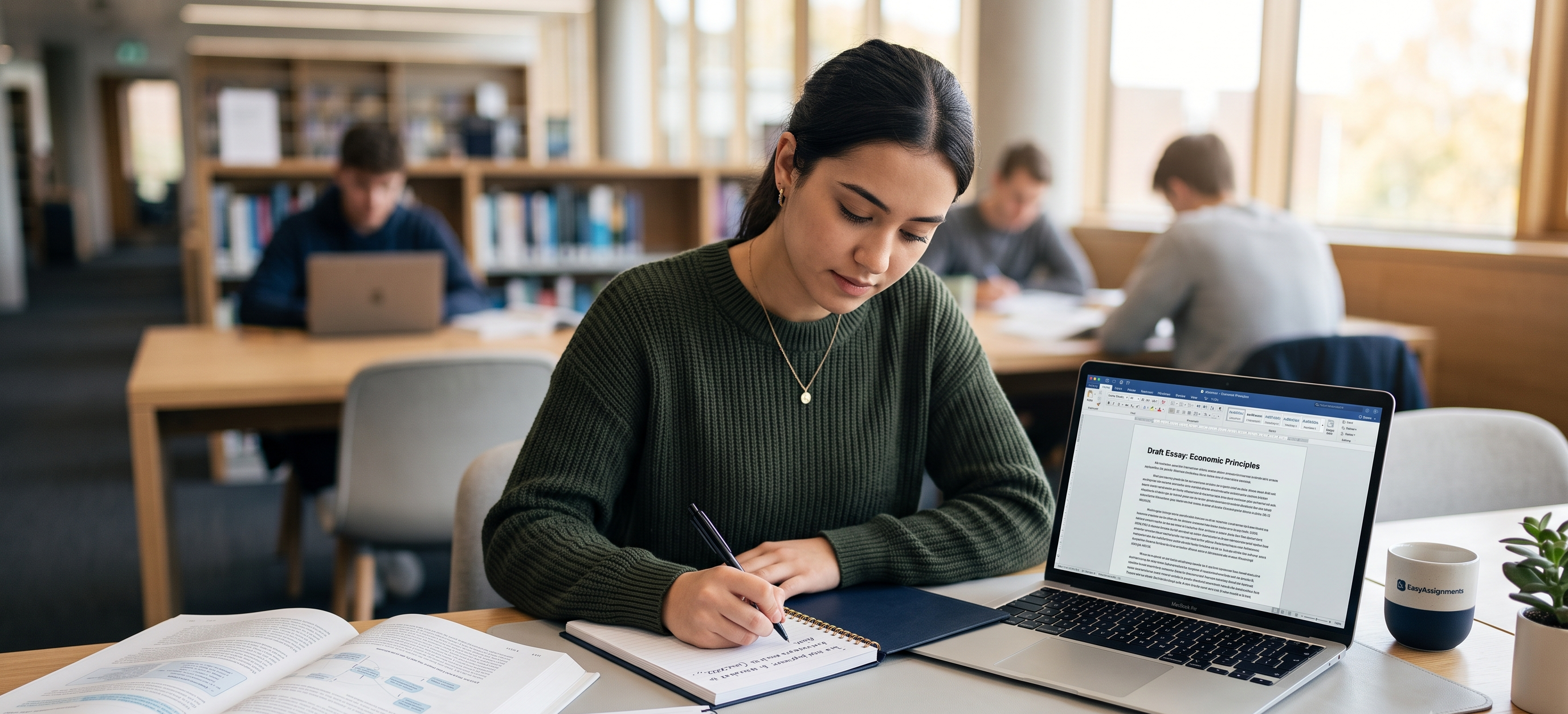 Plagiarism prevention checklist showing paraphrasing, citation, and referencing steps for students