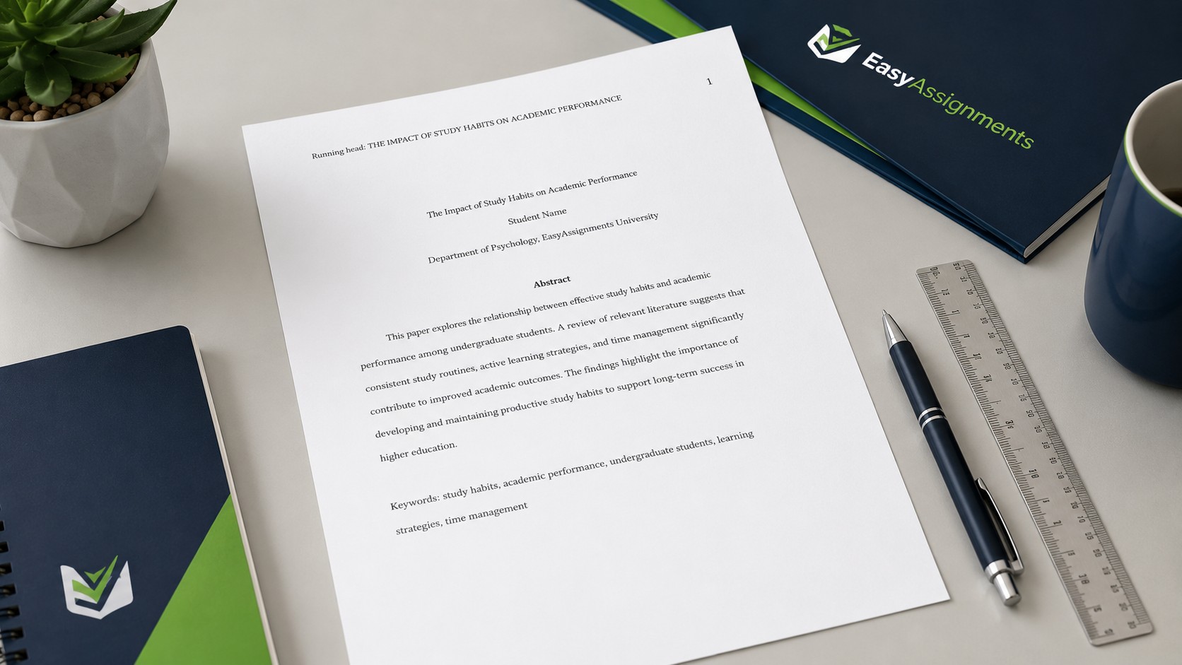 APA 7 assignment format example showing correct margins, double spacing, and page number placement on a student paper
