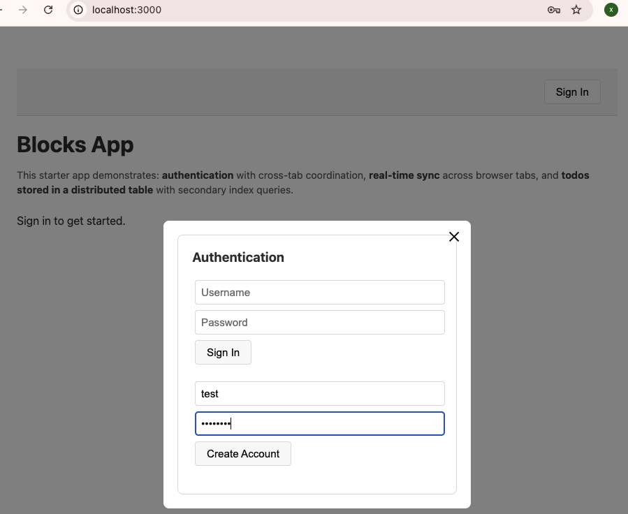 DynamoDB authentication data