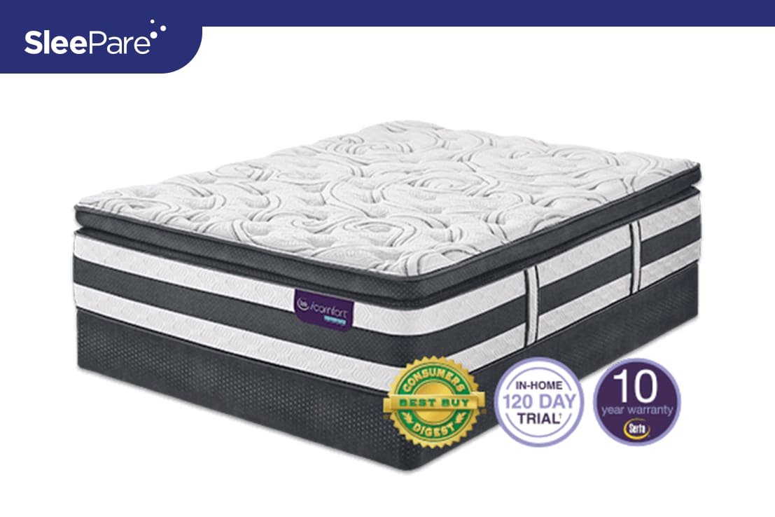 Serta Hybrid Expertise Super Pillow Top vs Purple.4 vs