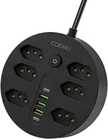 Imagem de Extensão Régua de Energia, 6 Tomadas, 5 Interfaces USB