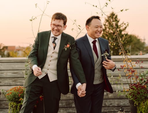 Jeremy and Hans right after saying I do.