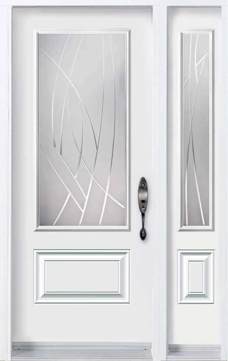 Alys decorative-glass entry door