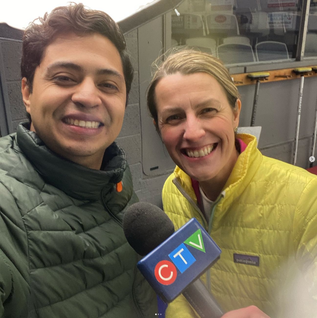 LIF Media on location in Fredericton, NB with Sarah Plowman from CTV News, covering the first amputee in Canadian history to compete at a national curling event