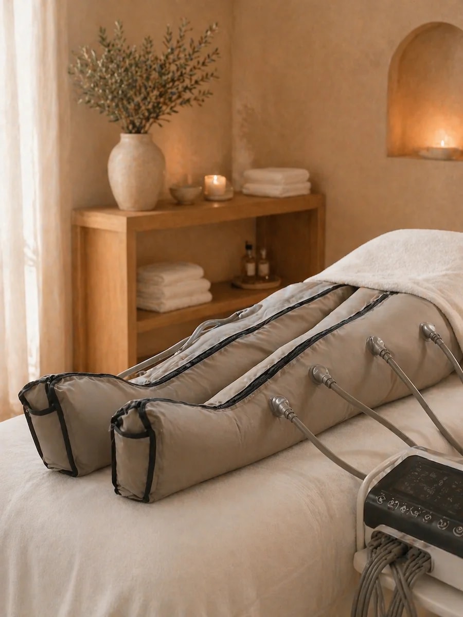 Pressotherapy lymphatic drainage treatment Sculpt and Glow San Diego